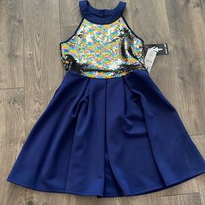 NWT paper doll girls sequin dress